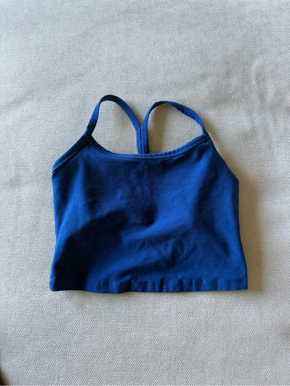 Beyond Yoga Deep Blue Cropped Tank with Racerback